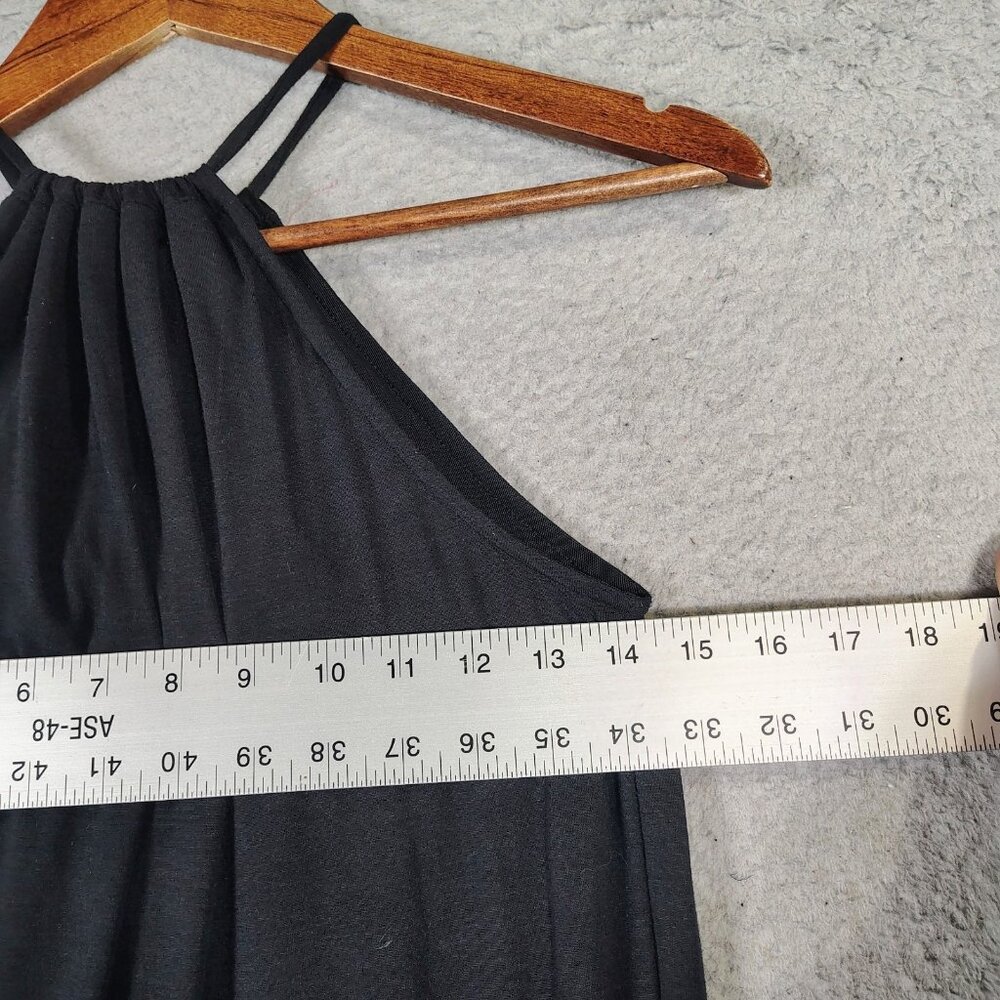 Athleta Malti Patio Maxi Dress Women's XS Black Halter Neck Sleeveless High-Low - Picture 5 of 10